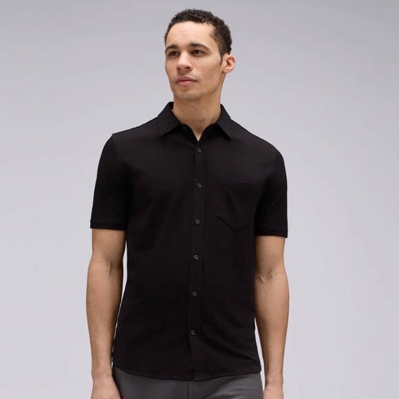 Unbound Merino Short Sleeve Button-Up 100% Merino Wool - Picture 1 of 5